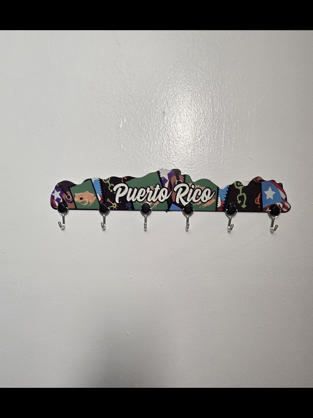 Puerto Rico Colorful Wall Hook Rack
